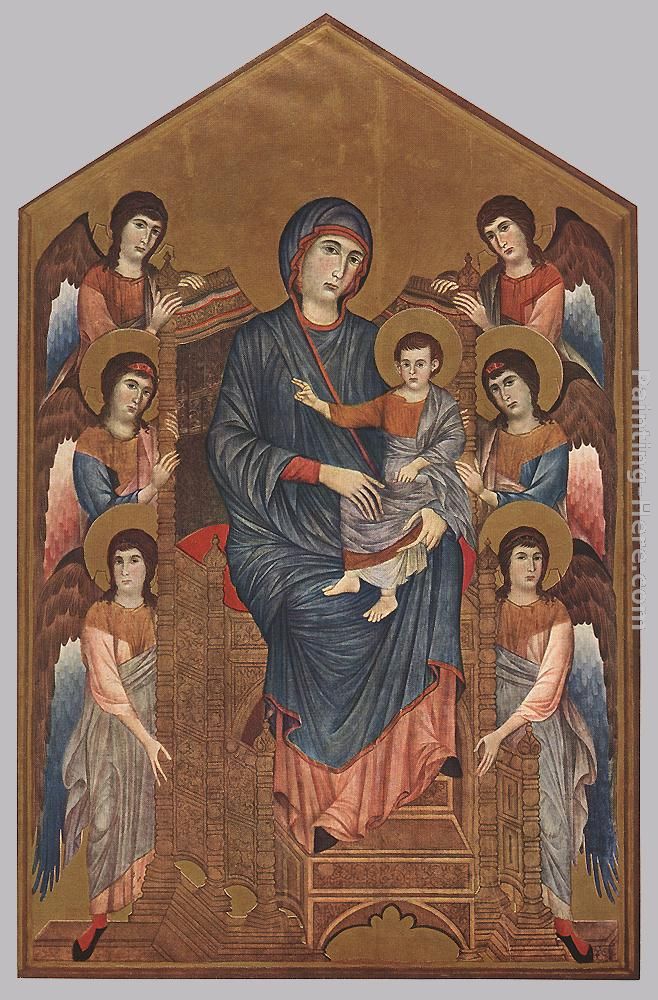 Virgin Enthroned with Angels painting - Giovanni Cimabue Virgin Enthroned with Angels art painting
